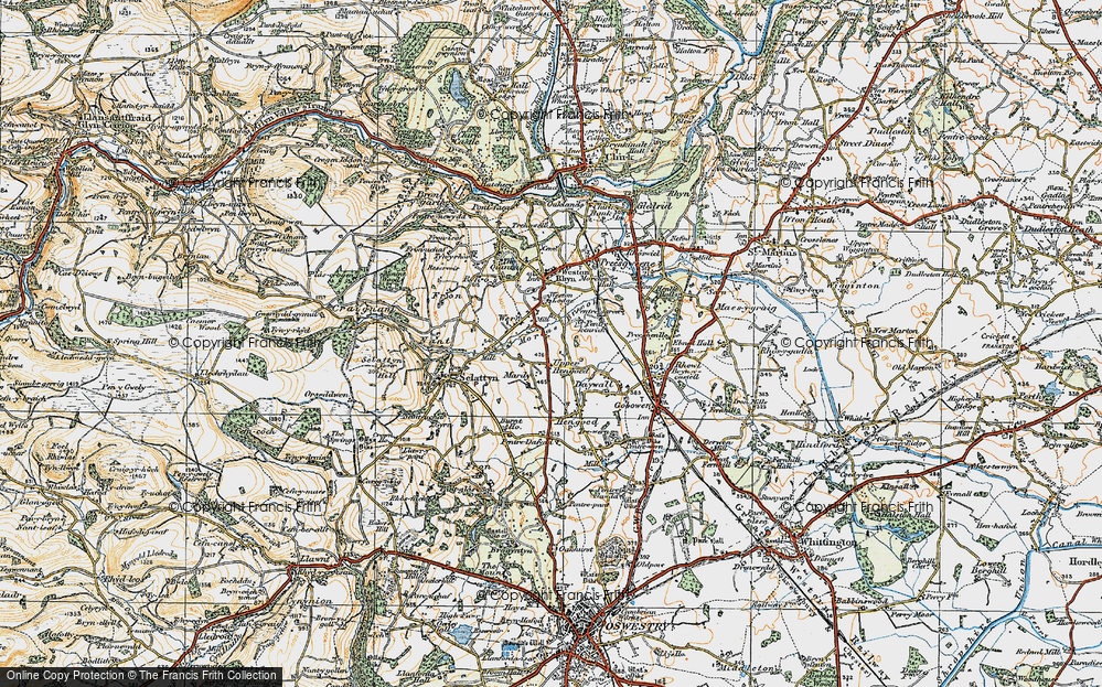 Old Map of Upper Hengoed, 1921 in 1921