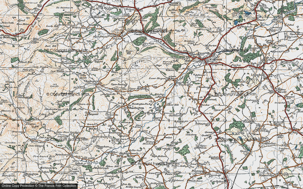Old Map of Upper Hergest, 1920 in 1920