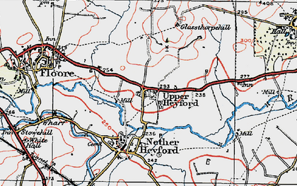 Old map of Upper Heyford in 1919