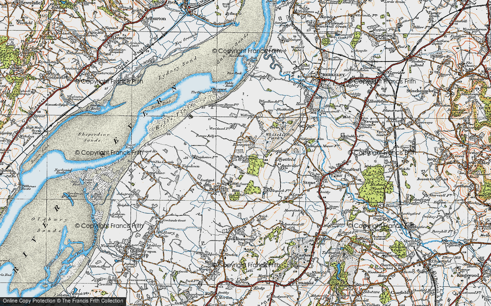 Old Map of Upper Hill, 1919 in 1919