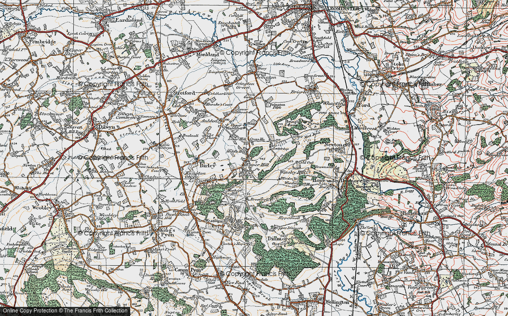 Old Map of Historic Map covering Winsley Ho in 1920