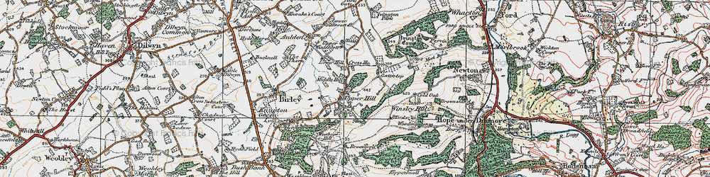 Old map of Upper Hill in 1920