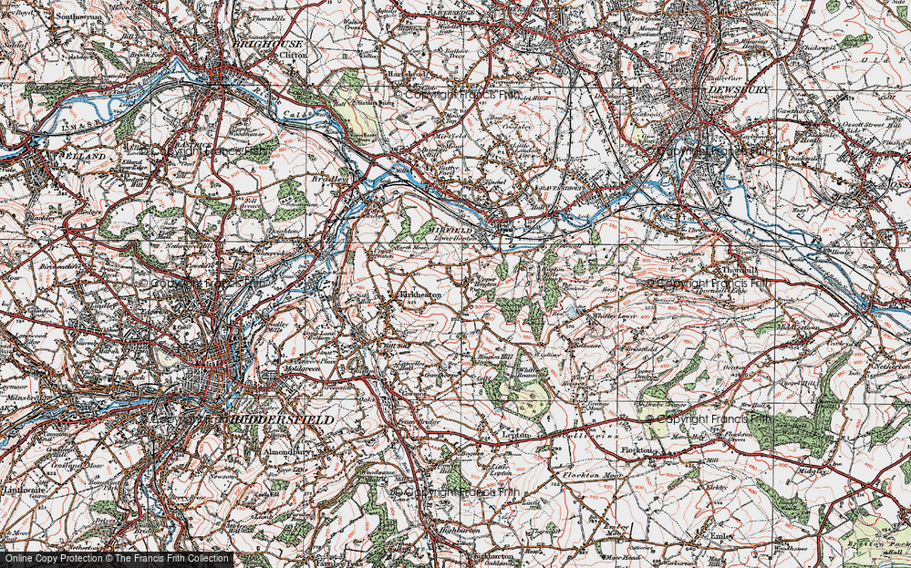 Old Map of Upper Hopton, 1925 in 1925
