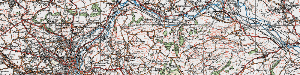 Old map of Upper Hopton in 1925