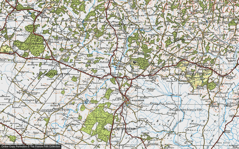 Old Map of Upper Horsebridge, 1920 in 1920