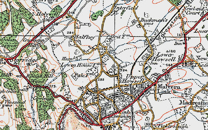 Old map of Upper Howsell in 1920