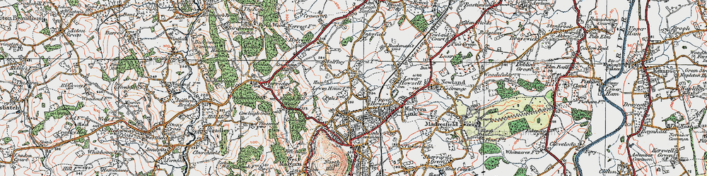 Old map of Upper Howsell in 1920