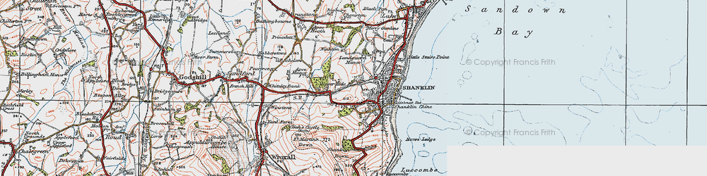 Old map of Upper Hyde in 1919
