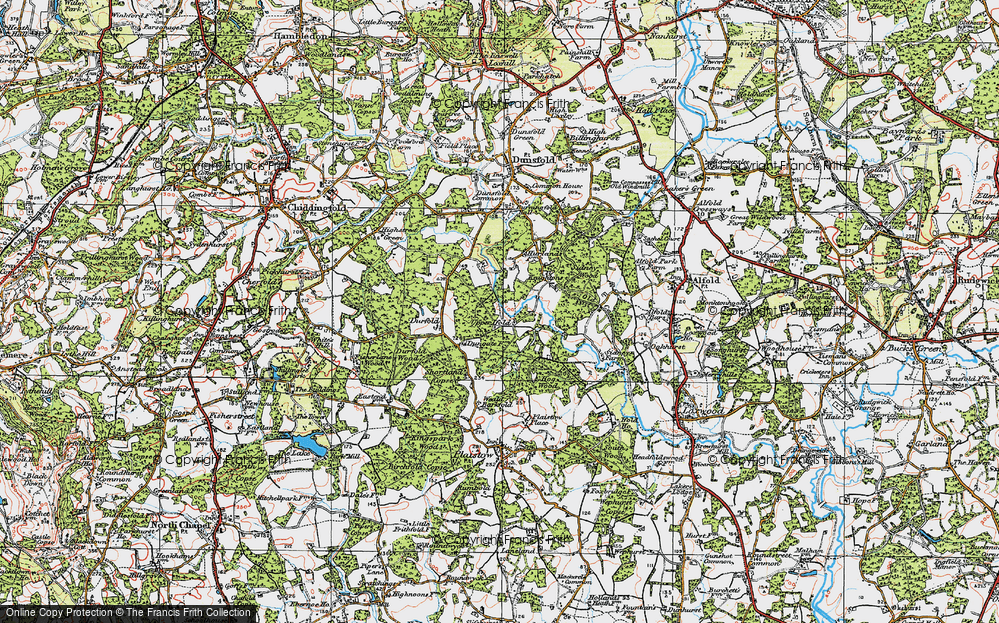 Old Map of Historic Map covering Tugley Wood in 1920