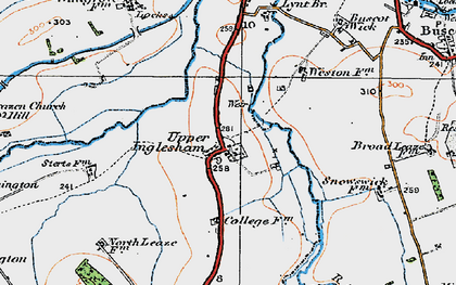 Old map of Upper Inglesham in 1919