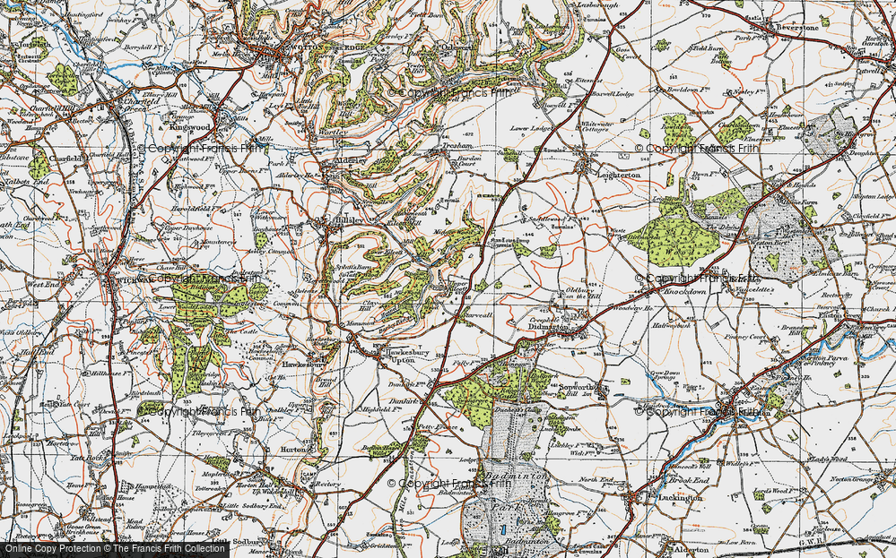 Old Map of Upper Kilcott, 1919 in 1919