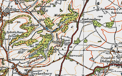 Old map of Upper Kilcott in 1919