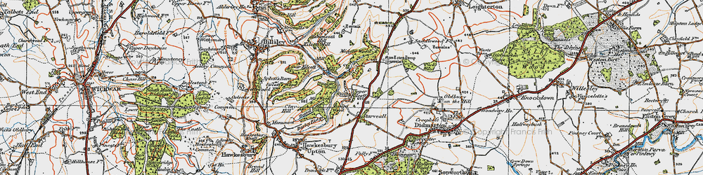 Old map of Upper Kilcott in 1919