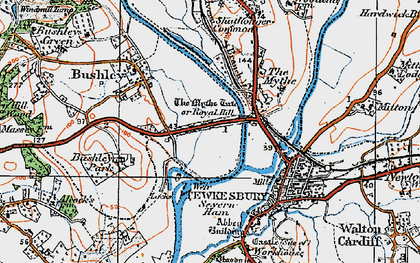 Old map of Bushley Park in 1919