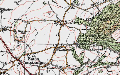 Old map of Upper Longwood in 1921