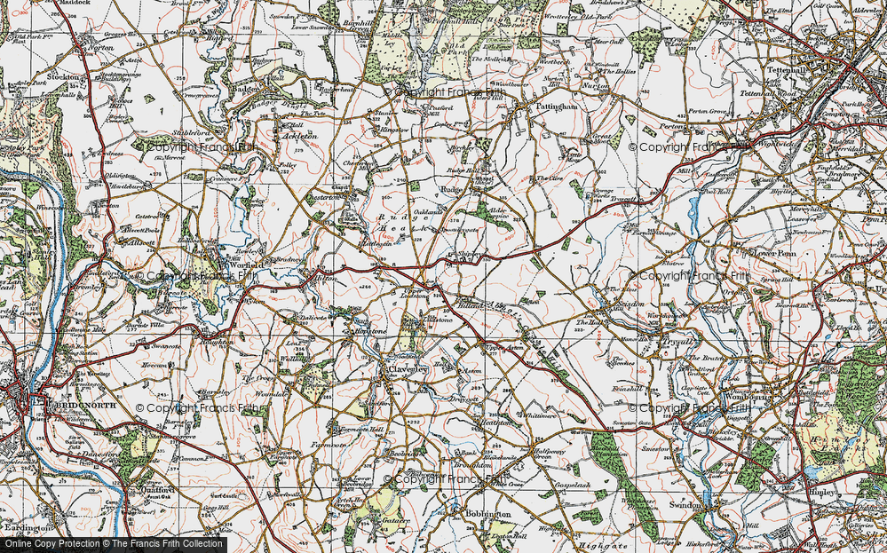 Old Map of Upper Ludstone, 1921 in 1921