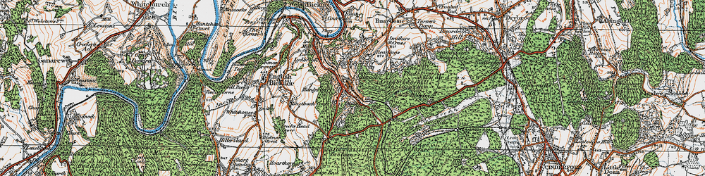 Old map of Upper Lydbrook in 1919