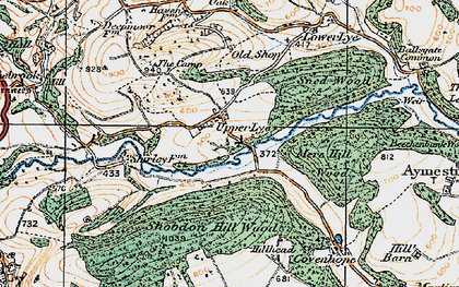 Old map of Upper Lye in 1920