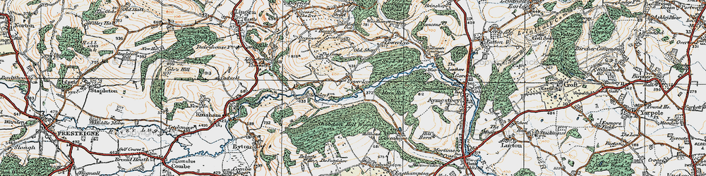 Old map of Upper Lye in 1920