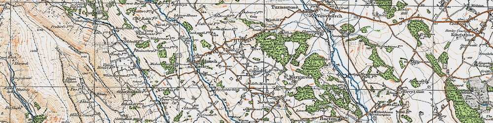 Old map of Upper Maes-coed in 1920