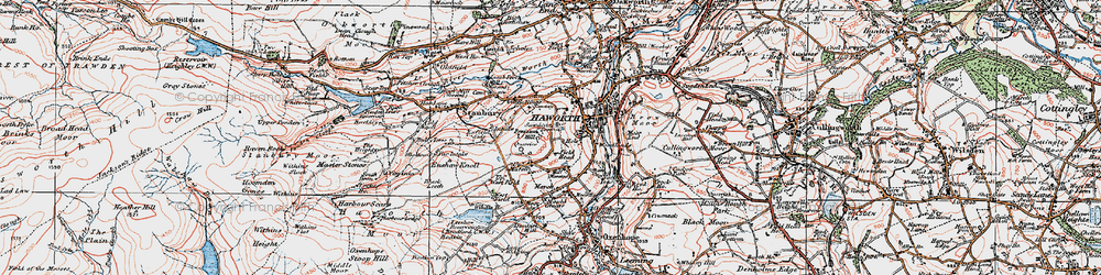Old map of Upper Marsh in 1925