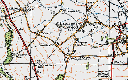Old map of Blackheath Clump in 1919