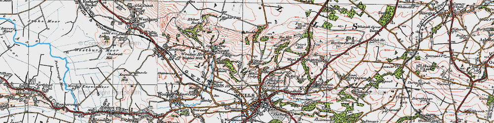 Old map of Upper Milton in 1919