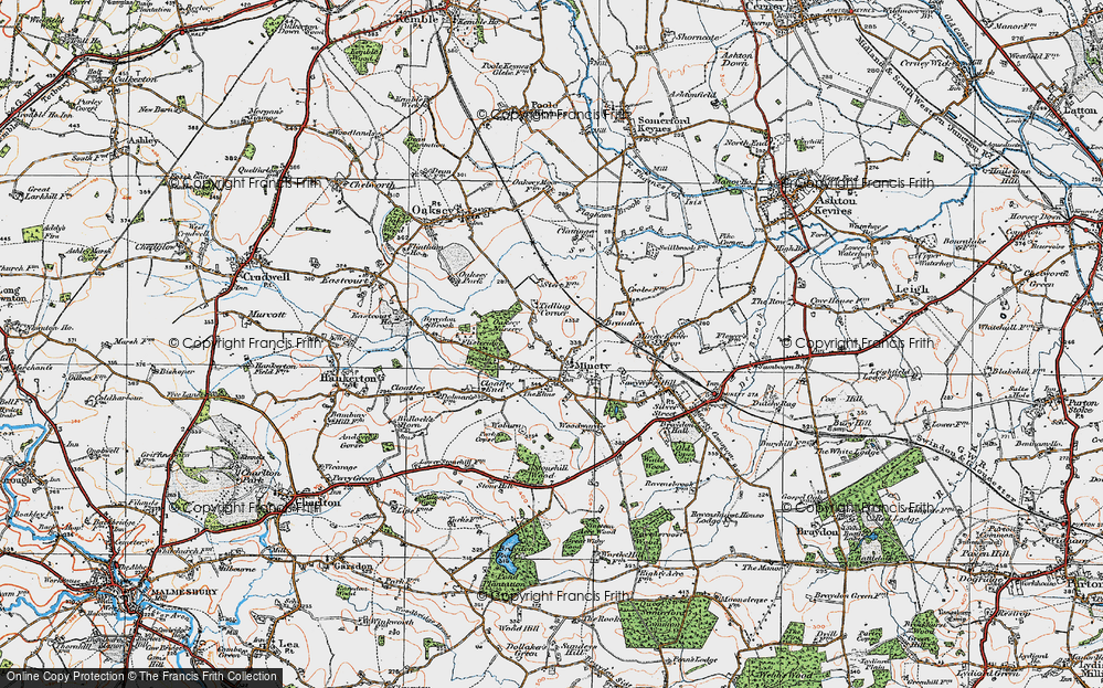 Old Map of Upper Minety, 1919 in 1919