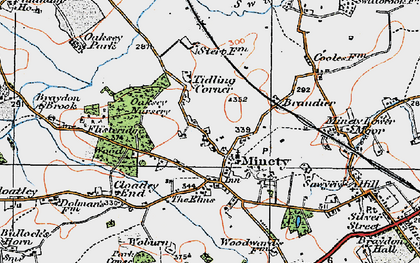 Old map of Upper Minety in 1919