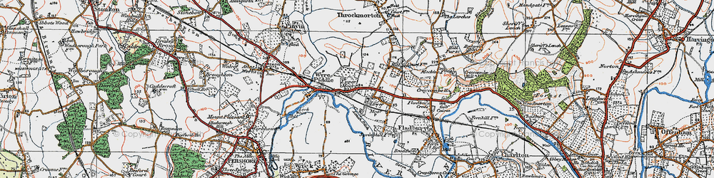 Old map of Upper Moor in 1919