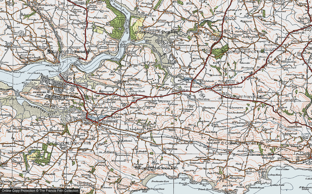 Old Map of Upper Nash, 1922 in 1922