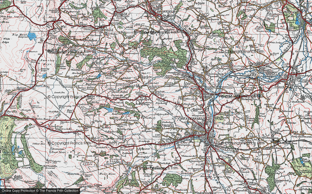 Old Map of Upper Newbold, 1923 in 1923