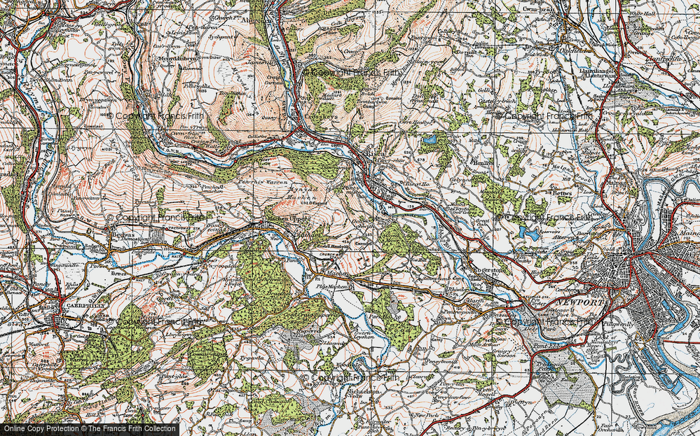 Old Map of Upper Ochrwyth, 1919 in 1919