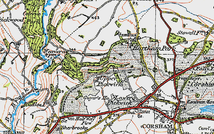 Old map of Upper Pickwick in 1919