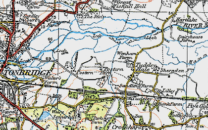 Old map of Upper Postern in 1920