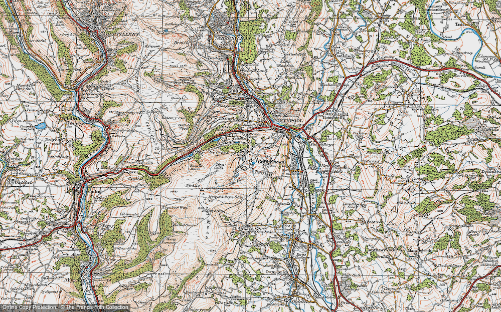 Old Map of Upper Race, 1919 in 1919