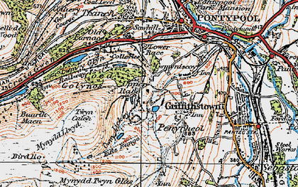 Old map of Upper Race in 1919