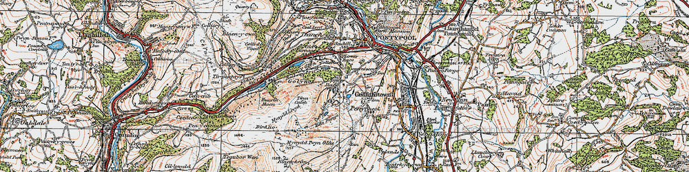 Old map of Upper Race in 1919