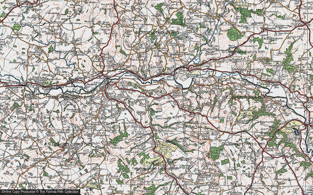 Old Map of Upper Rochford, 1920 in 1920