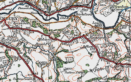 Old map of Upper Rochford in 1920