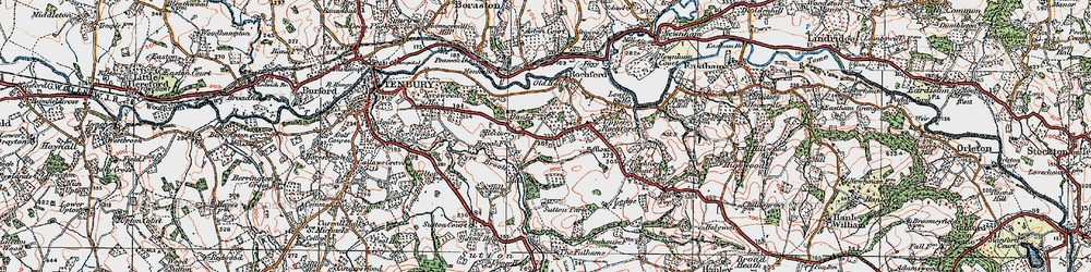 Old map of Upper Rochford in 1920