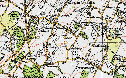 Old map of Upper Rodmersham in 1921
