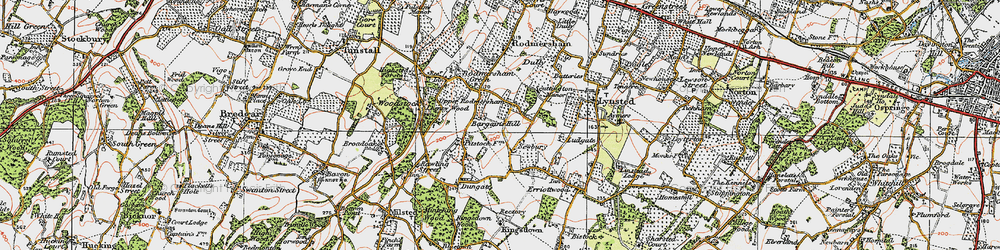 Old map of Upper Rodmersham in 1921