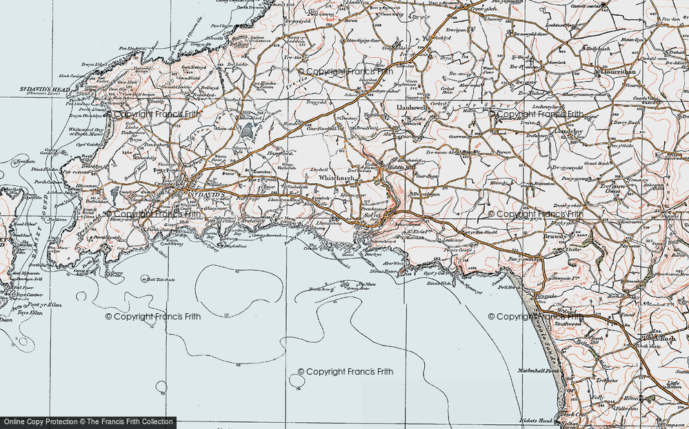 Old Map of Upper Solva, 1922 in 1922