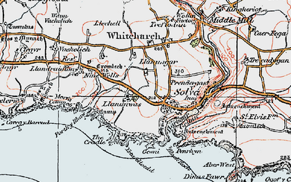 Old map of Upper Solva in 1922