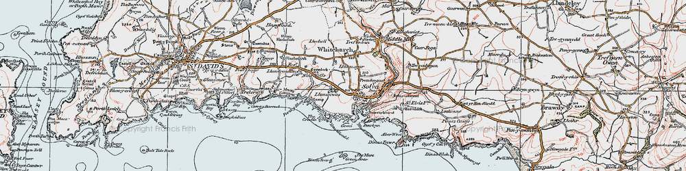 Old map of Upper Solva in 1922