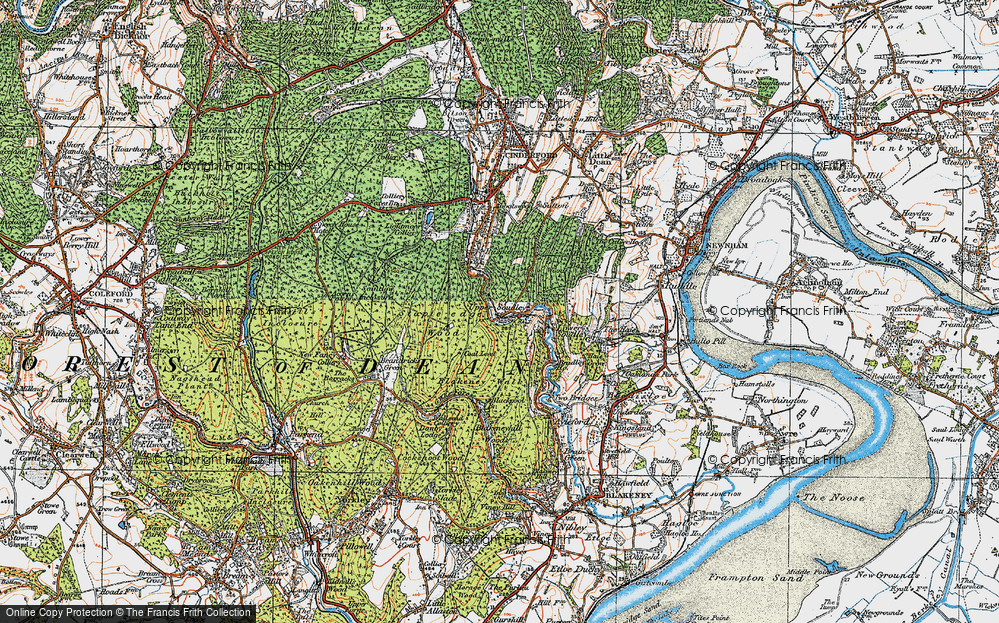 Old Map of Historic Map covering Blakeney Walk in 1919