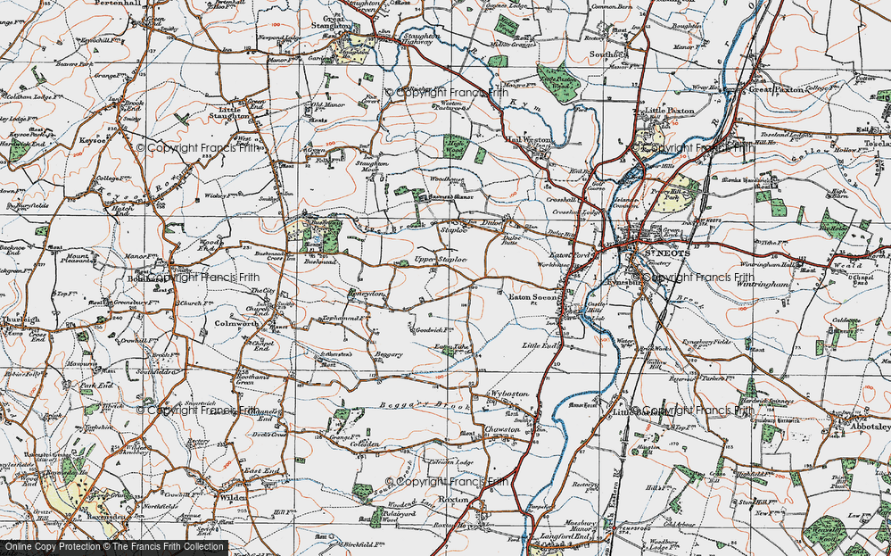 Old Map of Upper Staploe, 1919 in 1919