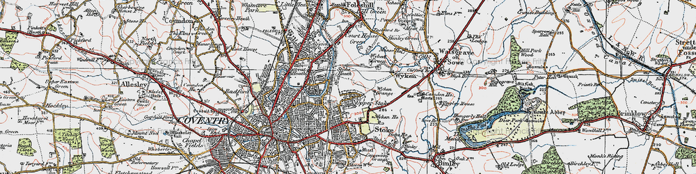 Old map of Upper Stoke in 1920