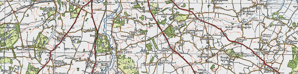 Old map of Upper Stoke in 1922